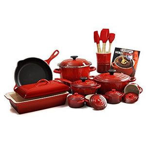 Le Creuset Cherry Red 20-piece Cookware Set - Mitch's Kitch